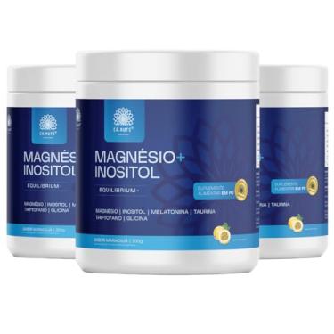 Imagem de Magnésio e Inositol 300g Ca.nuts Sabor Maracujá | Magnésio, Inositol, Triptofano, Melatonina, Taurina e Glicina (3 Potes - 300g/cada)