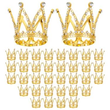 Imagem de Kifmurase 36PCS Crown Cake Topper, Gold Mini Queen Cup Cake Headpiece, Rhinestone Crystal Tiara Cakes Decoration for Women Bridal Wedding, Royal Themed Baby Shower Birthday Party Cupcake Decor