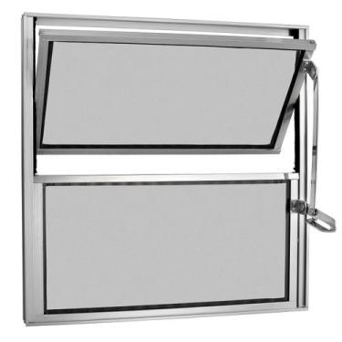 Imagem de Janela Basculante 1 Secção com Vidro Mini Boreal 40x60cm Ecosul Brilha