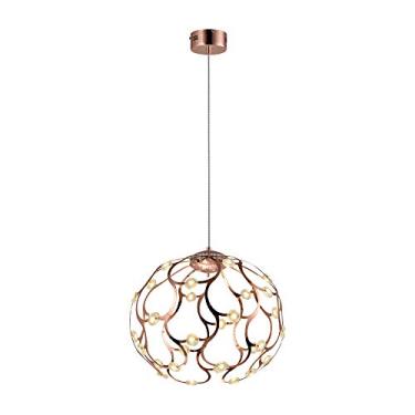 Imagem de Pendente Spher Bella Iluminação Spher No Voltagev Rose E Transparente