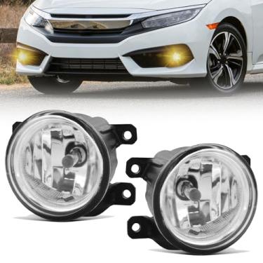 Imagem de Conjunto de faróis de neblina compatível com Honda Civic Accord Pilot CR-Z 2016-2021 para-choque dianteiro faróis de neblina