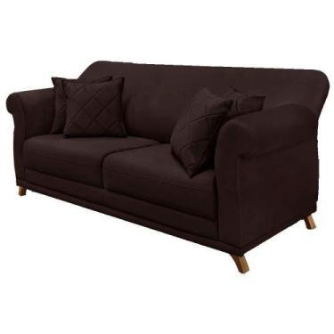 Imagem de Sofa 3 Lugares Retro Polo 200cm Com Almofada Suede 1102 Ezz 1102 - MIL