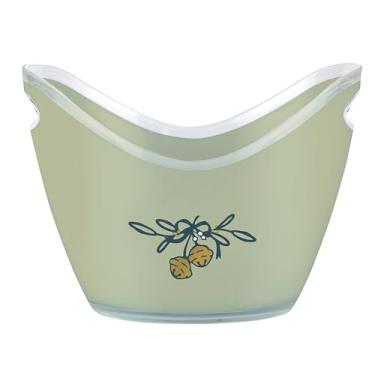 Imagem de Santa Barbara Design Studio Baldes de gelo de Natal - Balde de champanhe de acrílico com alça dupla, 27,4 cm de largura x 20,3 cm de altura, jingle