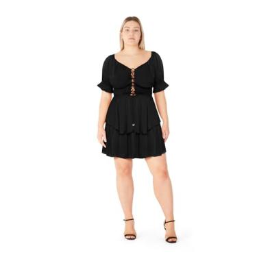 Imagem de City Chic Vestido feminino plus size - Alaya, Preto, 52