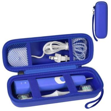 Imagem de Estojo de viagem para escova de dentes GWCASE EVA Hard Navy 22x7x7cm