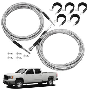 Imagem de YzusGomumu Kit de linha de combustível de aço inoxidável 819-846 15237136 linhas trançadas flexíveis compatíveis com Chevy Chevrolet Silverado GMC Sierra 1500 Classic 2500 3500 HD 2004-2010 substitui