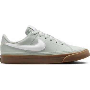 Imagem de Nike Tênis infantil unissex Court Legacy BG, Prata clara/branco/marrom escuro, 22 BR