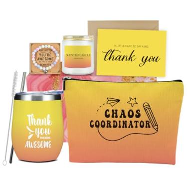 Imagem de Chaos Coordinator Gifts, presentes engraçados de agradecimento para mulheres empregada colega de trabalho chefe assistente social presente de agradecimento de aniversário de Natal, 7 peças copo de