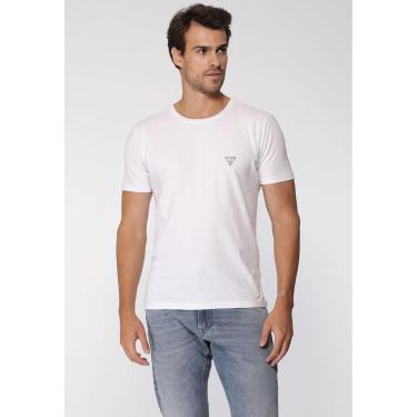 Imagem de Camiseta Guess Masculina Basica Gola Redonda Branca-Masculino