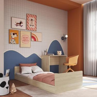 Imagem de Cama Infantil Montessoriana Multifuncional com Escrivaninha Integrada