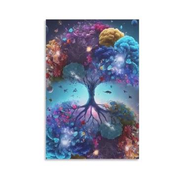 Imagem de Arte de parede com estampa de árvore mágica fantástica da vida 12 x 18 polegadas (30 x 45 cm)