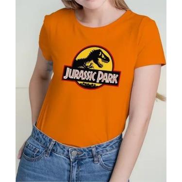 Imagem de Camiseta Camisa Adulto Feminina Masculina Algodão Filme Dinossauro Jur