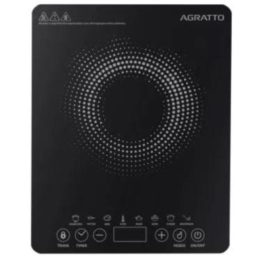 Imagem de Cooktop de Indução Painel Touch 1200w 8 Temperaturas 1 Boca 60Hz Compacto Agratto