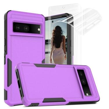 Imagem de Jeylly Capa projetada para Google Pixel 7 Pro [não para Pixel 7], camada dupla, resistente, à prova de poeira, à prova de choque, capa protetora de policarbonato rígido de TPU macio para Pixel 7 Pro