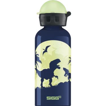 Imagem de SIGG - Garrafa de água infantil – Glow Moon Dinos – À prova de vazamento, leve, livre de BPA – Alumínio – 370 ml
