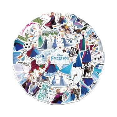 Imagem de Adesivos Disney Frozen Anna Elsa 50PCS Decalques Kawaii Para Skateboar