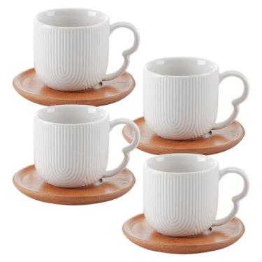 Imagem de Xícara de Chá Oásis (4 Unidades - 190 ml) Branca - Hauskraft, Branca