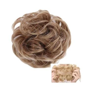 Imagem de Coque De Cabelo Sintético Cacheado Natural Para Mulheres, Extensões De