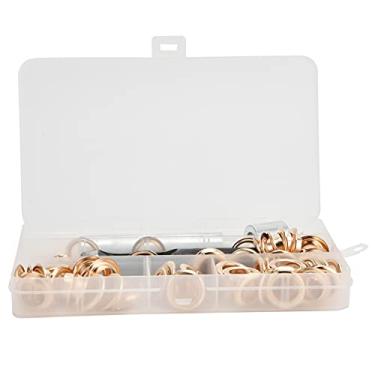 Imagem de Conjunto de ilhós de latão, kit de costura durável, ferramentas de configuração de ilhós de alta resistência para jaquetas, mochilas, chapéus, 50 peças, 12 mm com caixa de