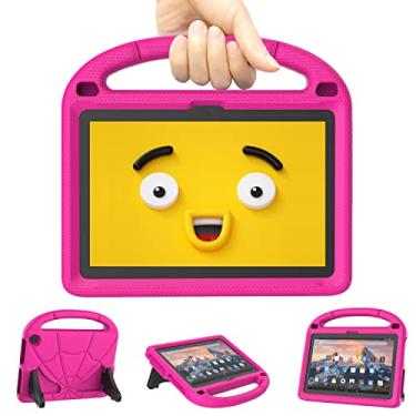Imagem de Patamiyar Capa para tablet de 8 polegadas, não é adequada para tablets TCL Sony 20.3 cm - Capa leve à prova de choque para crianças com suporte de alça - rosa pêssego
