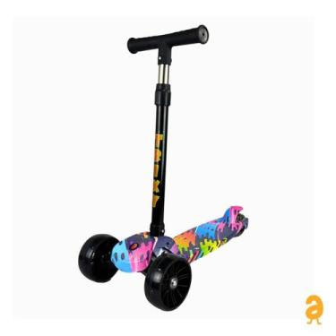 Imagem de Patinete Infantil Dobrável 3 Rodas Luz Led Trixy Maxi Toys
