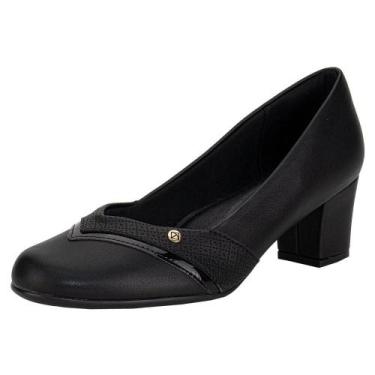 Imagem de Sapato feminino salto grosso piccadilly 110186, Preto, 36