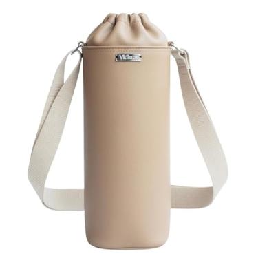 Imagem de Bolsa Térmica (BEGE) RAMIERE para Garrafa de 750 ML em Couro Sintético - Coleção Cores VERÃO 2026