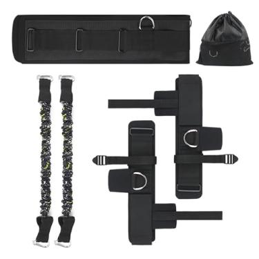 Imagem de Conjunto de Bandas Força para Pernas Vertical Jump Trainer Treinamento Basquete Futebol Vôlei e - Melhore a do Salto Potência Explosiva Agilidade Corda Elástica Ajustável TPE Adequado Todos os Níveis