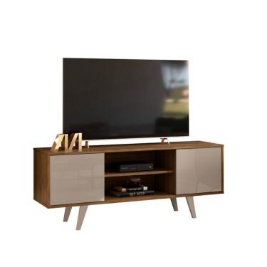 Imagem de Rack para TV até 55 Polegadas Lisboa 2 Portas Fendi e Naturale 136 cm