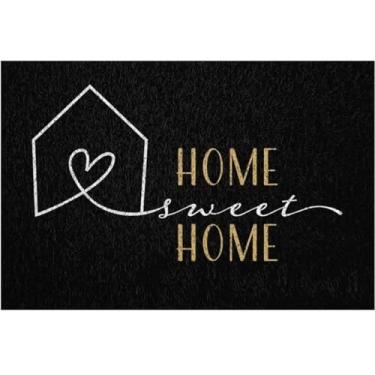 Imagem de Tapete Entrada Porta Casa Apartamento Capacho 40x60 40x75 Home Bem Vindo Diversos Bege Preto Cinza(Home Love 40x60)