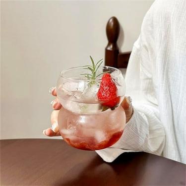 Imagem de Copo de vidro ondulado vintage, 510 g, vidro borossilicato, ondulado, tampa aberta, copo de uso geral (boca pequena - boca grande)