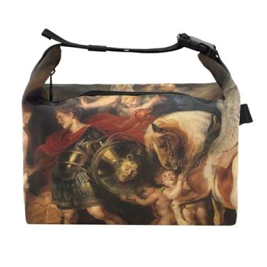 Imagem de TSENQUE Lancheira feminina Rubens Prints Perseus Andromeda reutilizável lancheira para trabalho bolsa térmica floral isolada para adultos