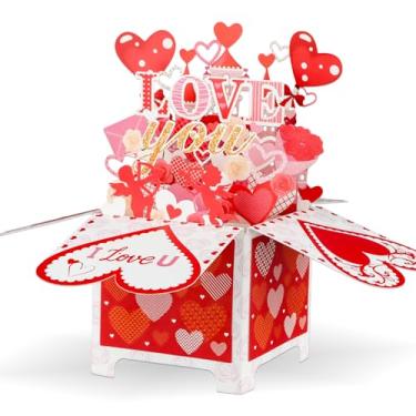 Imagem de Cartão pop-up de Dia dos Namorados – Cartão pop-up "I Love You" com castelo, para quem você ama – esposa, marido, namorada, mãe. Inclui cartão de notas e envelope em ouro rosa