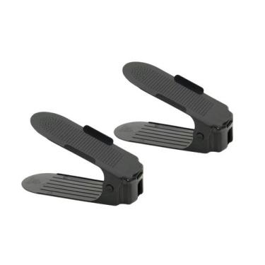 Imagem de Kit 2 Organizador Sapato Tênis Sapateira Regula Altura Preto - Triopla