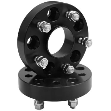 Imagem de IRONTEK Espaçadores de roda de 5 x 120,65 mm compatíveis com Cadillac Eldorado 1979-1985, para Cadillac XLR 2004-2009, para Chevrolet Corvette 1984-2019, passo de rosca forjado de 3.2 cm M12x1.5 furo