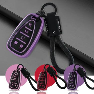 Imagem de Capa protetora especial para chave com chaveiro, compatível com Chevrolet Blazer/Bolt EV/Cruze/Equinox/Malibu/Camaro/Sonic, acessórios para chaves de carro