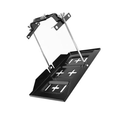 Imagem de Cosiki Kit de Braçadeira de Bandeja de Bateria Ajustável Universal para Uso Automotivo ou Marítimo, Construção de Ferro Resistente para Baterias de Largura de 135 Mm a 190 Mm