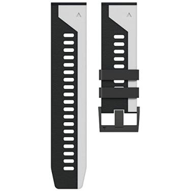 Imagem de BUDAY Pulseira de relógio de liberação rápida de 26 22 mm para Garmin Fenix 6X 6 Pro Watch Pulseira de ajuste fácil para Fenix 5X 5 3 3HR Enduro Descent Mk2 (Cor: G, Tamanho: 26 mm Largura)