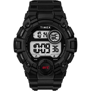 Imagem de Timex Relógio digital masculino com pulseira de plástico UFC Rematch, Preto, TW5M53100-AMZUK