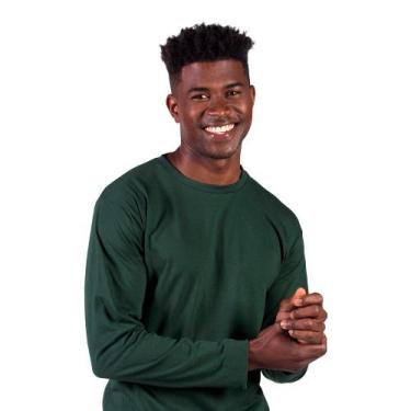 Imagem de Kit com 2 Camisetas Manga Comprida Basic - Polo Match, G, Branco, Verd