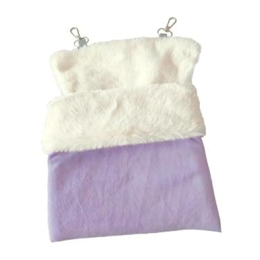 Imagem de Bothyi Bolsa de dormir para sugar glider, acessórios para gaiola, transporte, rede para hamster, chinchila, gerbil, esquilo, hamster e ratos, Roxo