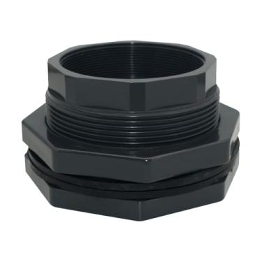 Imagem de Encaixe de anteparo de PVC, conector de tanque de água rosqueado NPT para barris de chuva, aquários, piscinas (10 cm)