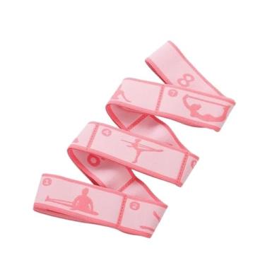 Imagem de Faixas elásticas de resistência a ioga com várias seções para adultos treinamento de dança academia casa pilates exercício cinta de puxar cinto fitness esporte (rosa)