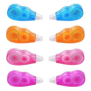 Imagem de WISOPTUS Fita corretiva branca bonita e estética, 4 m cada, pacote com 8 unidades, fácil de usar, seca instantaneamente, silenciosa e resistente a rasgos, material de escritório ou escolar, rosa, roxo