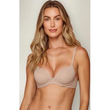 Imagem de Sutiã Liso De Microfibra Com Bojo E Bolha Liebe 103102 casapaula, Choc