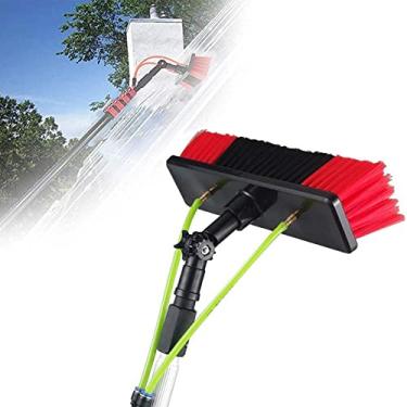 Imagem de Escova de limpeza fotovoltaica limpador pólo de limpeza alimentado por água escova telescópica limpador extensível sala de conservação fotovoltaica (cabeça de escova de 9 m/29,5 pés 30 cm)