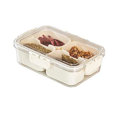 Imagem de Zerodis Recipientes de Armazenamento de Frutas para Conjuntos de Recipientes de Geladeira Bandeja de Servir Alimentos Com Tampas Multi Grades Caixa Divisora ​​de Alimentos para Geladeira Organizador