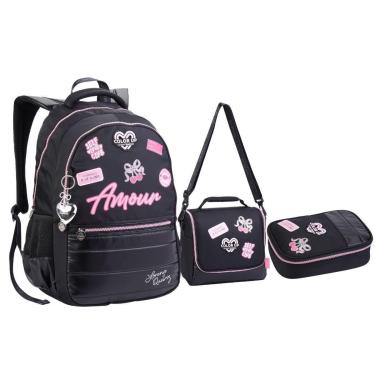 Imagem de Kit Mochila Lancheira Estojo Laptop Coquete ColorUp-Feminino