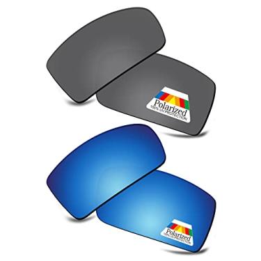 Imagem de Bwake Lentes de reposição para óculos de sol Costa Del Mar Permit Set 06S9022 - preto + azul gelo, todos polarizados