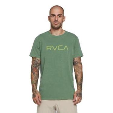 Imagem de Camiseta RVCA R461A0226 Big RVCA Stone - Verde MIlitar-Masculino